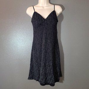 Rare Vintage Morbid Threads Black and White Polka Dot Spaghetti Strap Dress